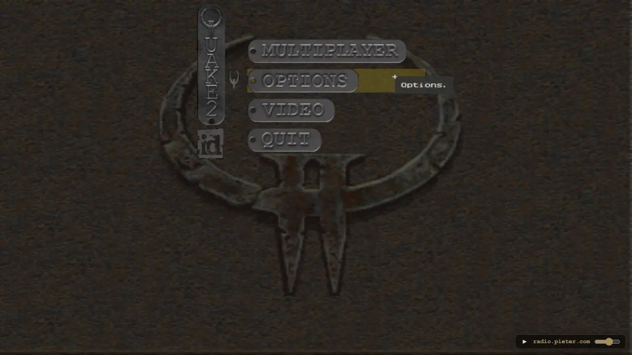 Quake II browser project opening screen.